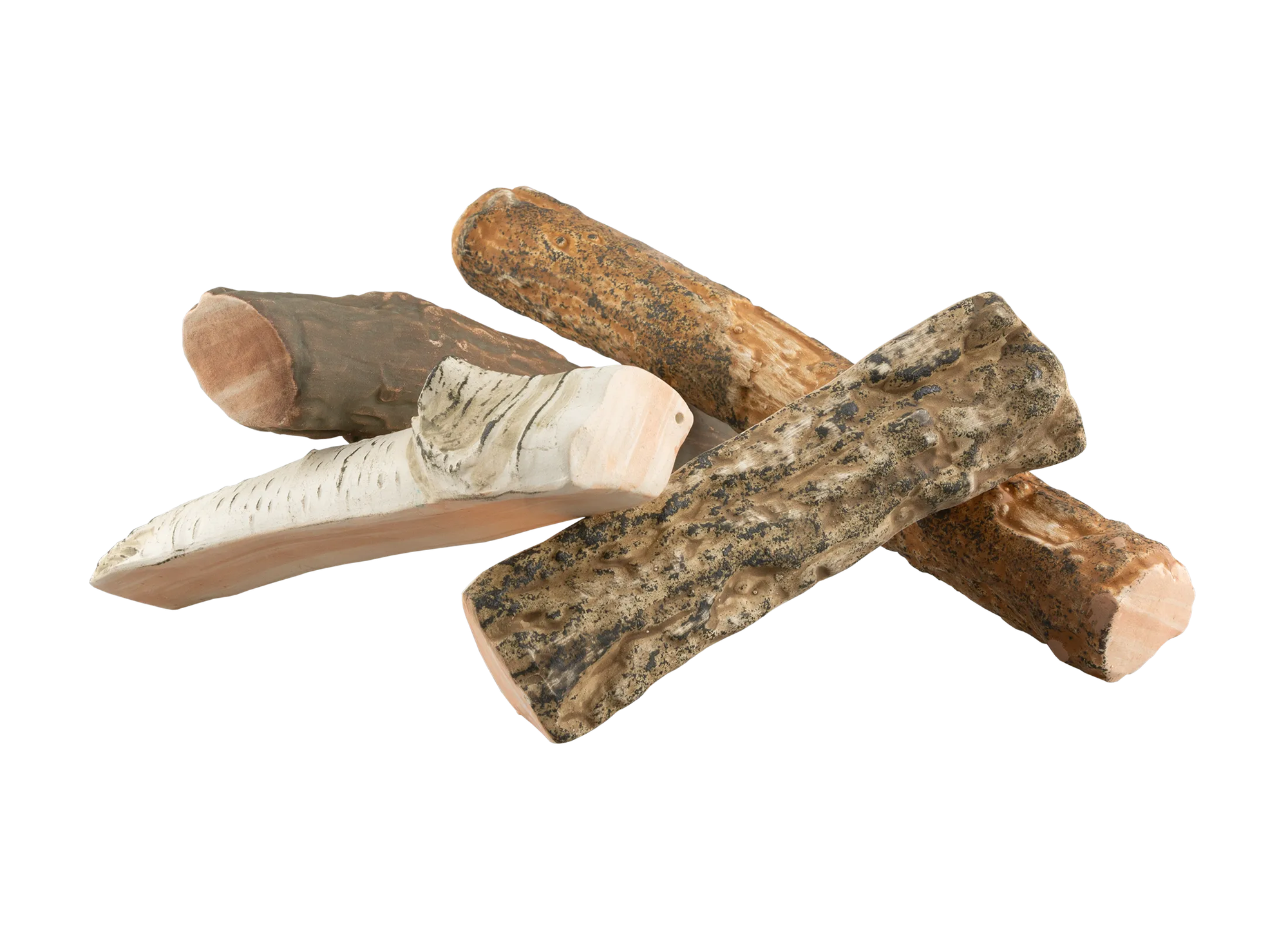 Ceramic Mix Logs – Premium Decorative Set