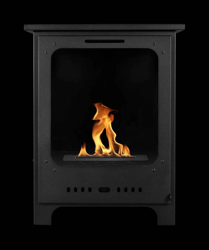 Koza Freestanding Biofireplace – Black Matte with Glass – zdjęcie 6