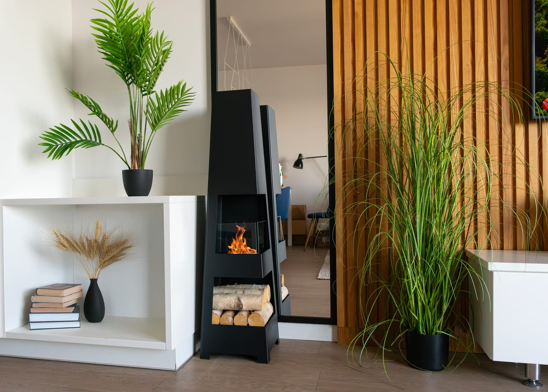 Pyramid Bioethanol Fireplace – Matte Black – zdjęcie 2