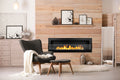 Biofireplace hanging with glass 1200x400 black structural matte