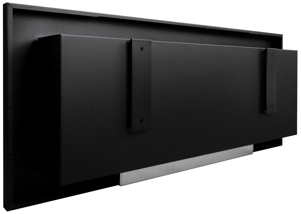 Biofireplace hanging with glass 900x400 Slim black structural matte