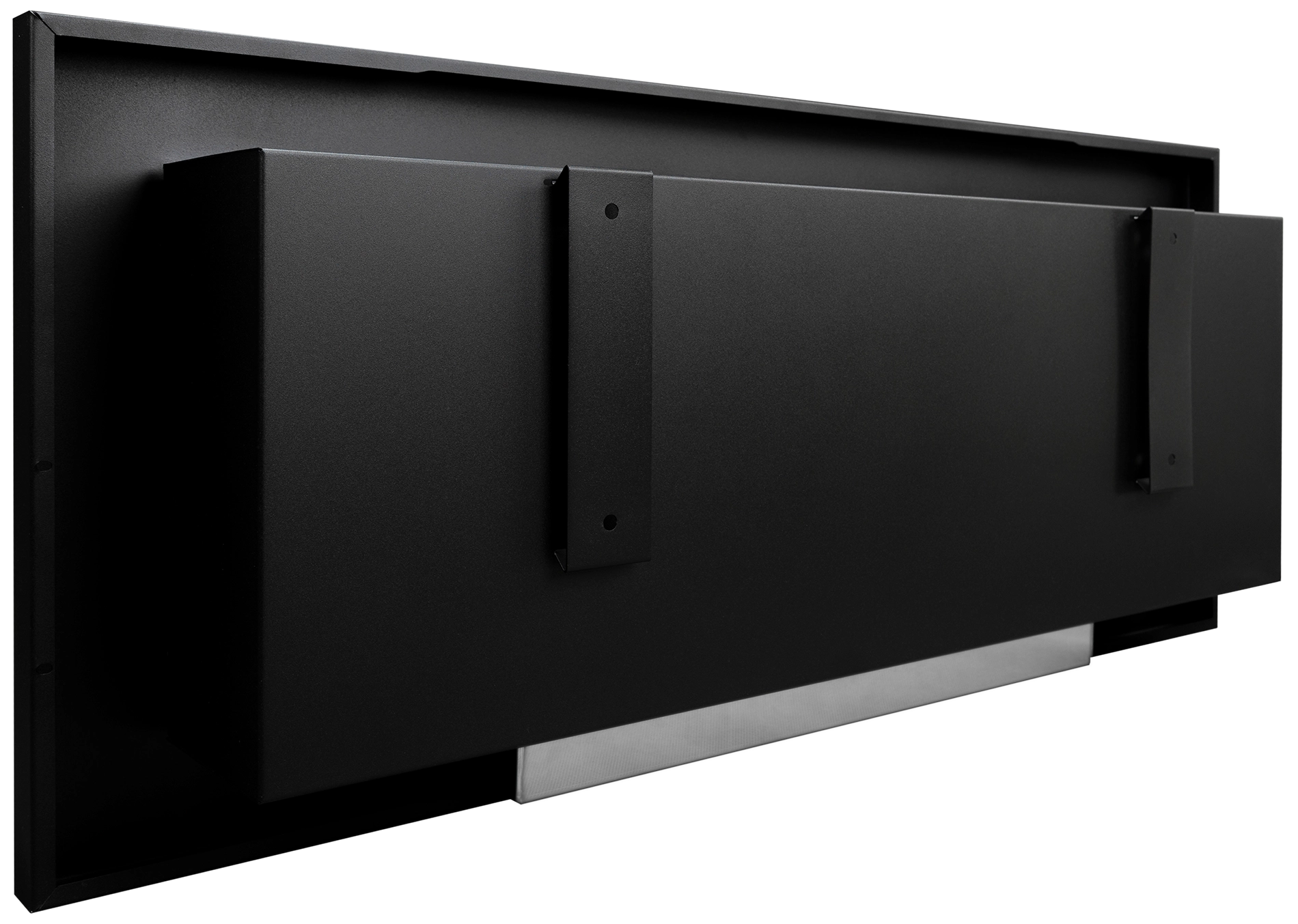 Biofireplace hanging with glass 900x400 Slim black structural matte