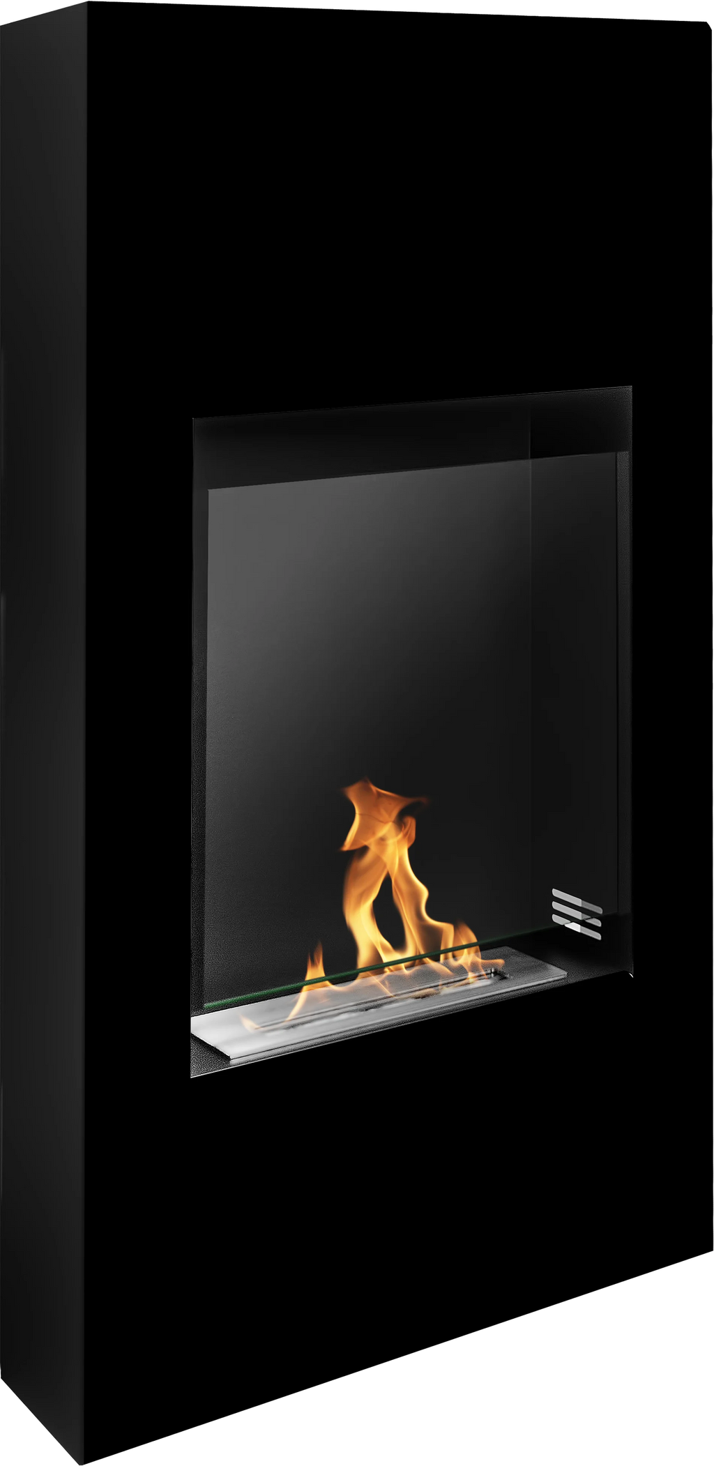 Biofireplace portal Modern black structural matte