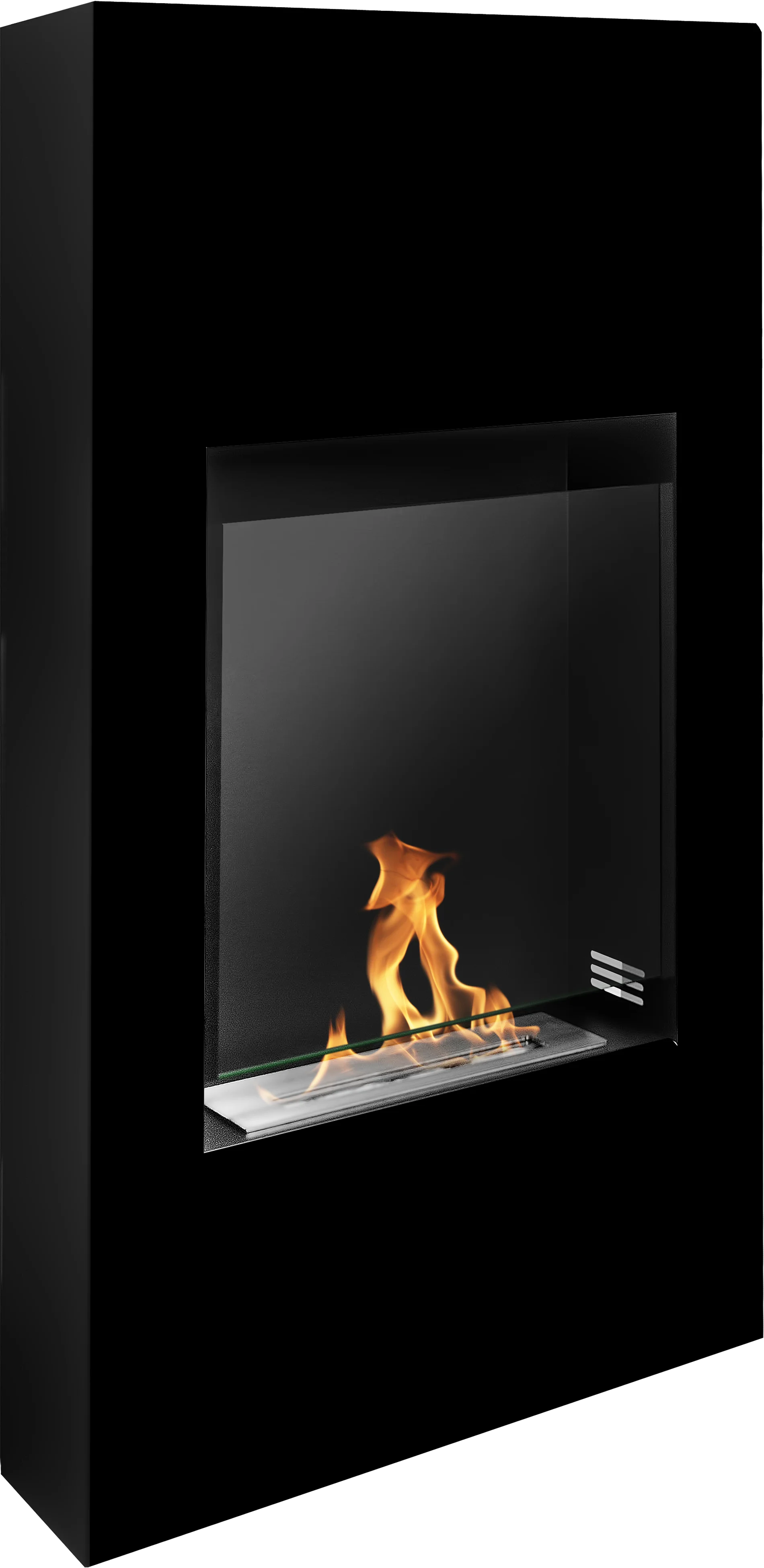 Biofireplace portal Modern black structural matte