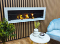 Biofireplace hanging 1200x400 white gloss with glass
