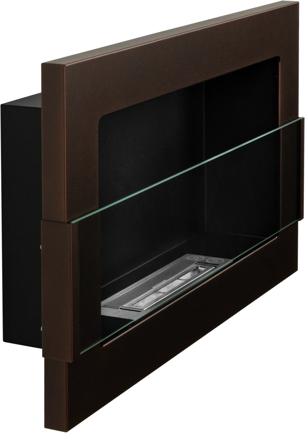 Hanging Bio Fireplace with Glass 650x400 Bronze Structural Matte