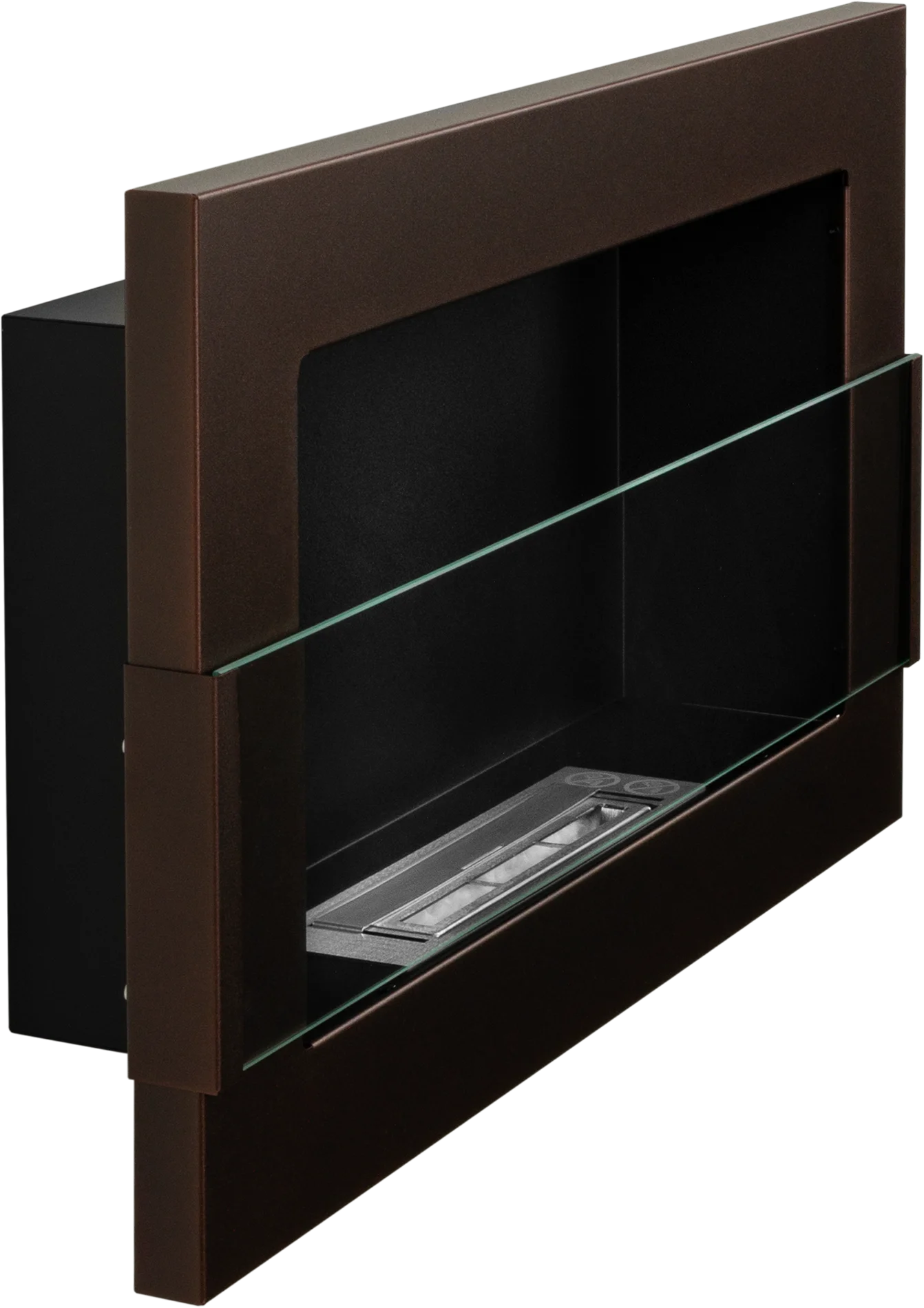 Hanging Bio Fireplace with Glass 650x400 Bronze Structural Matte