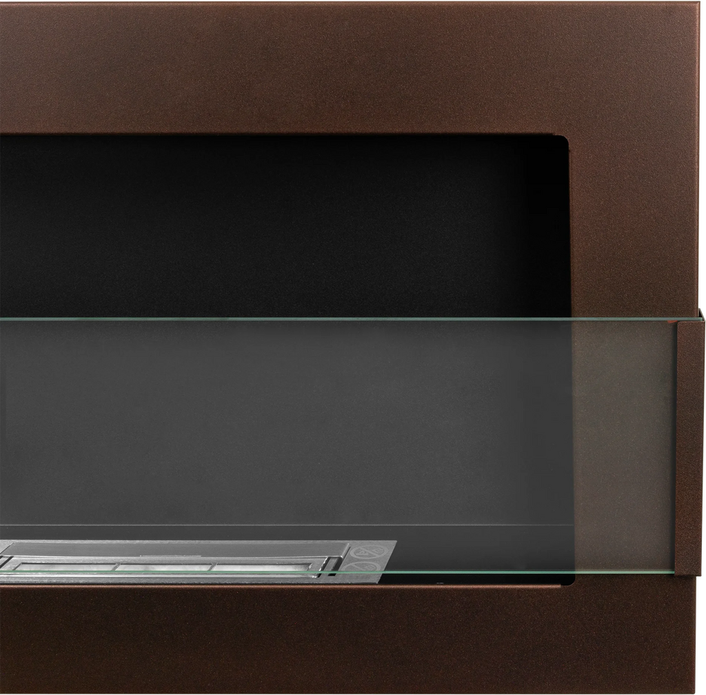 Hanging Bio Fireplace with Glass 650x400 Bronze Structural Matte