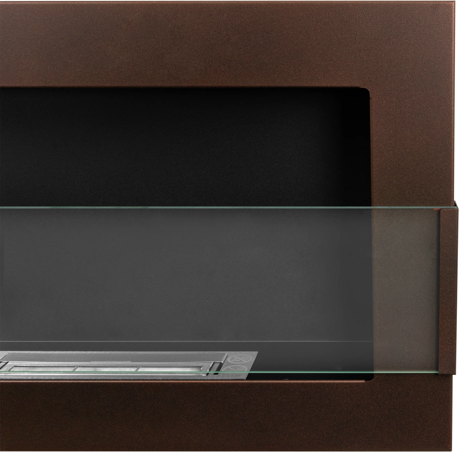 Hanging Bio Fireplace with Glass 650x400 Bronze Structural Matte