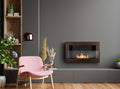 Hanging Bio Fireplace with Glass 650x400 Bronze Structural Matte