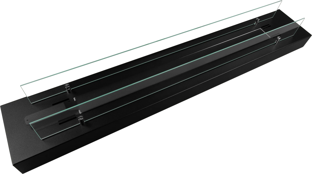 Biofireplace freestanding with glass 1200 black matte
