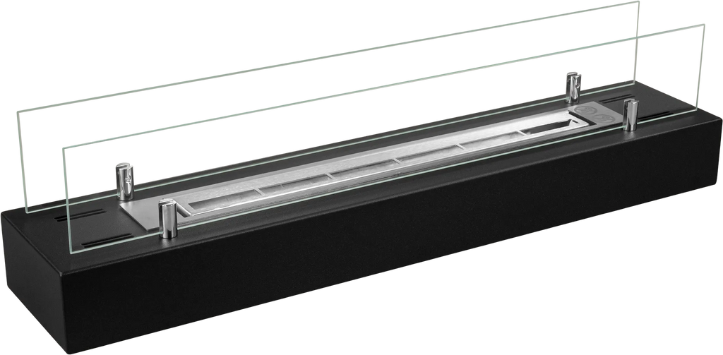 Biofireplace freestanding with glass 700 black matte