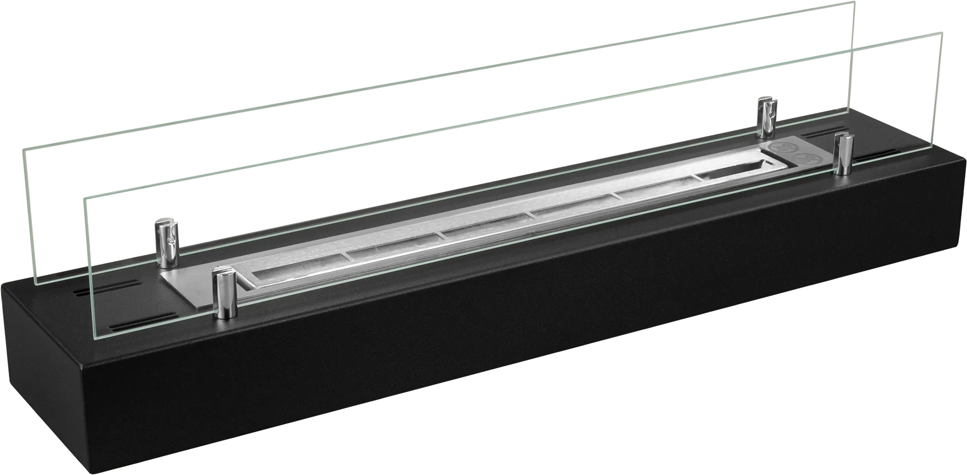 Biofireplace freestanding with glass 700 black matte