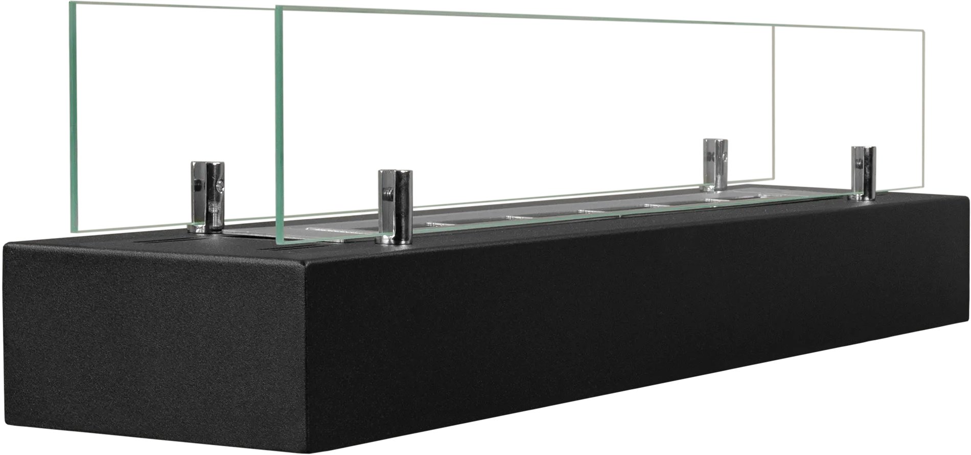 Biofireplace freestanding with glass 700 black matte