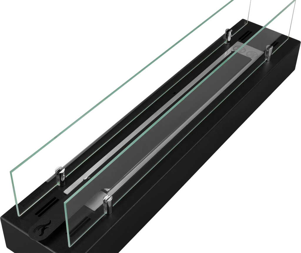 Biofireplace freestanding with glass 700 black matte