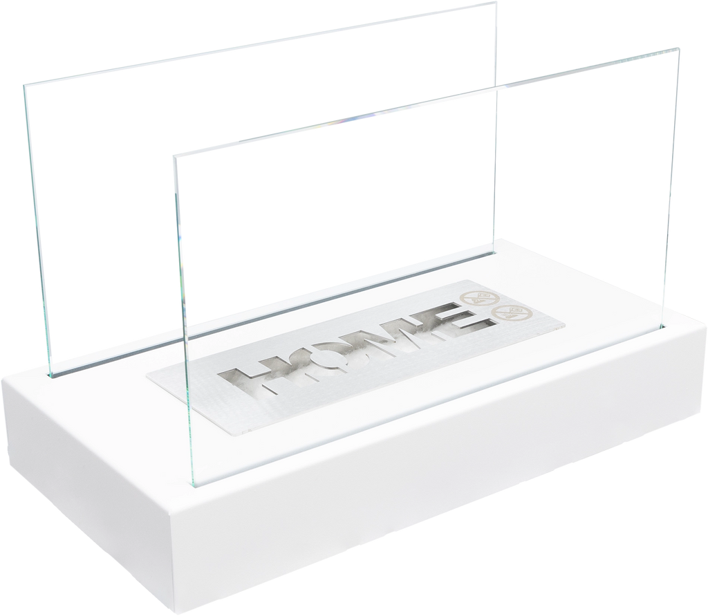 Freestanding Bio Fireplace Home White Structural Matte