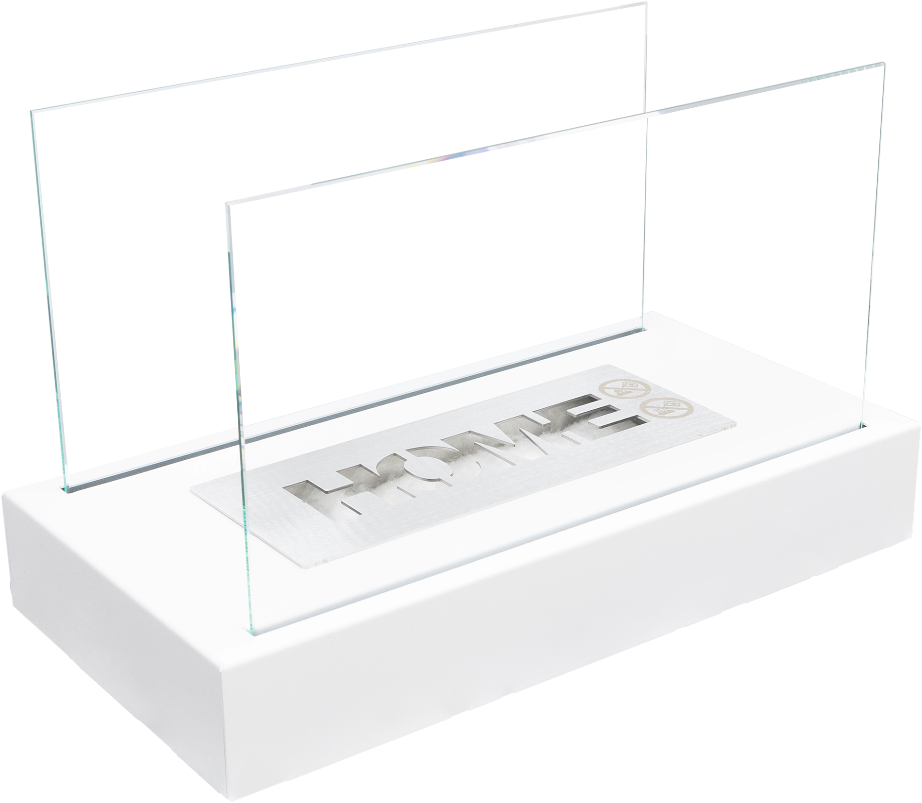 Freestanding Bio Fireplace Home White Structural Matte