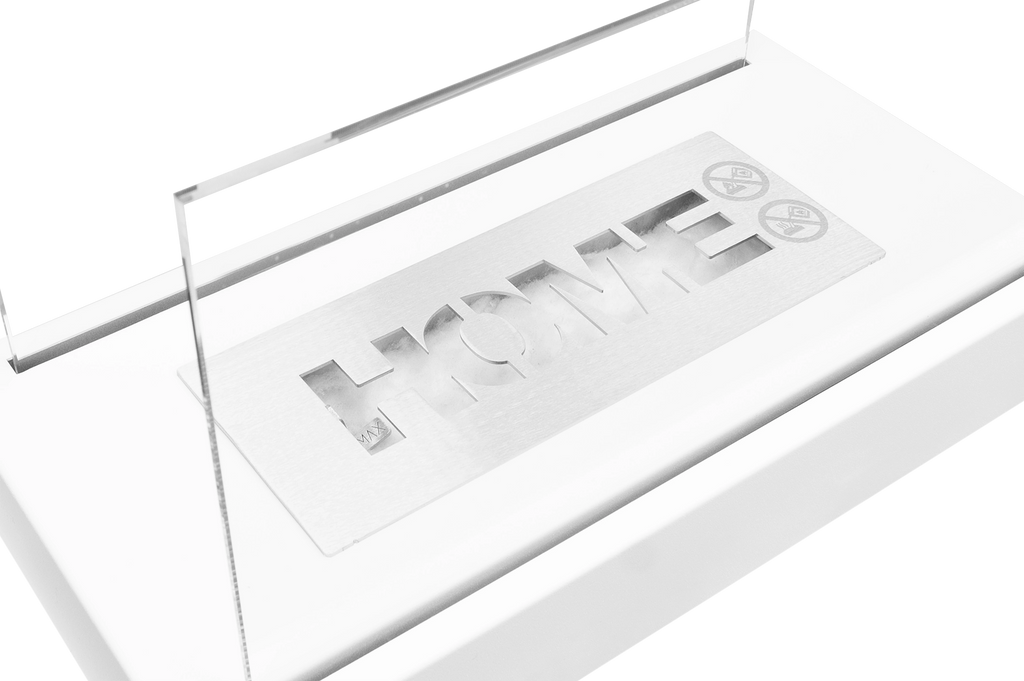 Freestanding Bio Fireplace Home White Structural Matte
