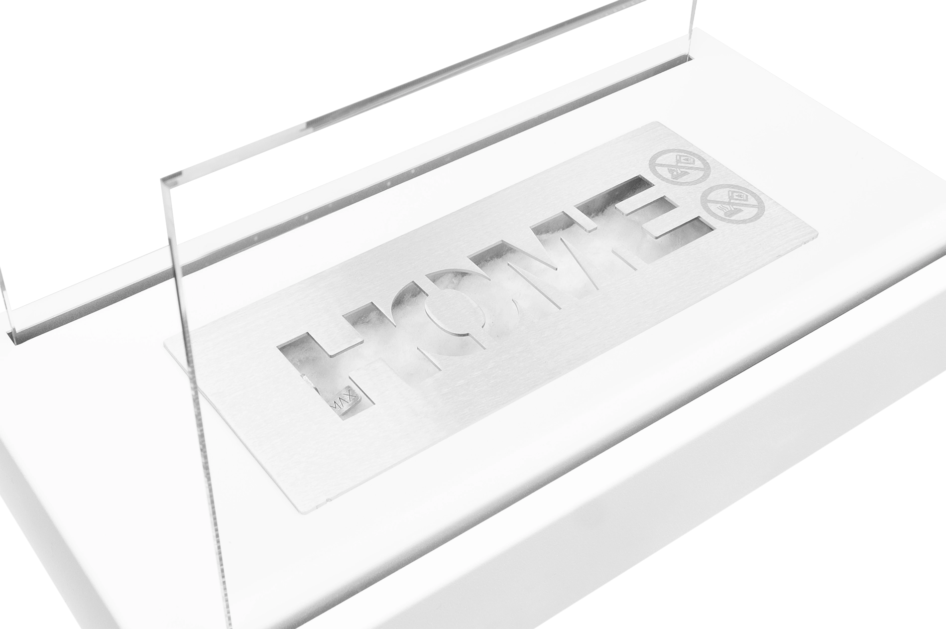 Freestanding Bio Fireplace Home White Structural Matte