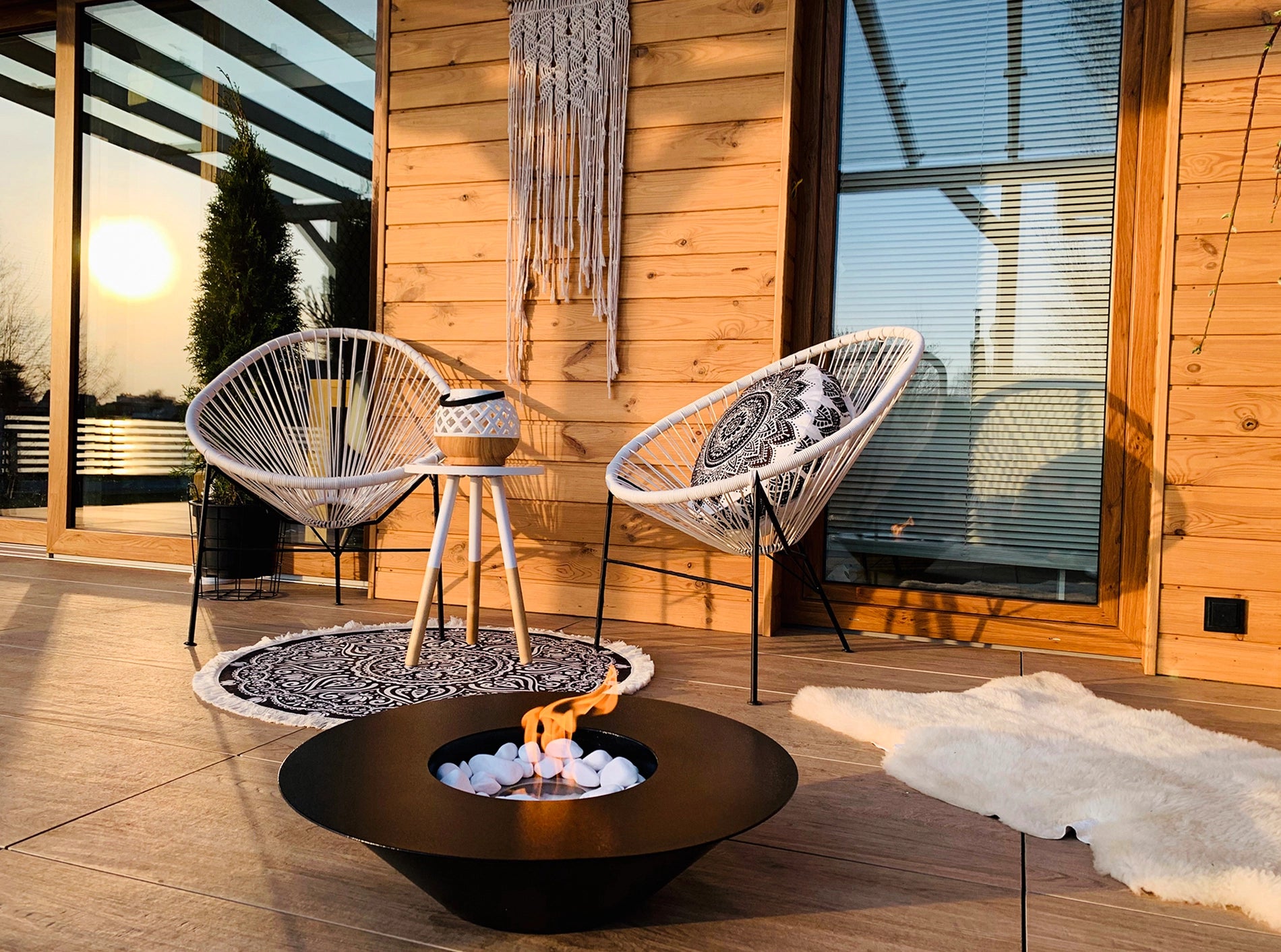 Biofireplace freestanding Universe black matte