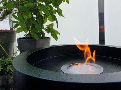 Biofireplace freestanding Moon black matte