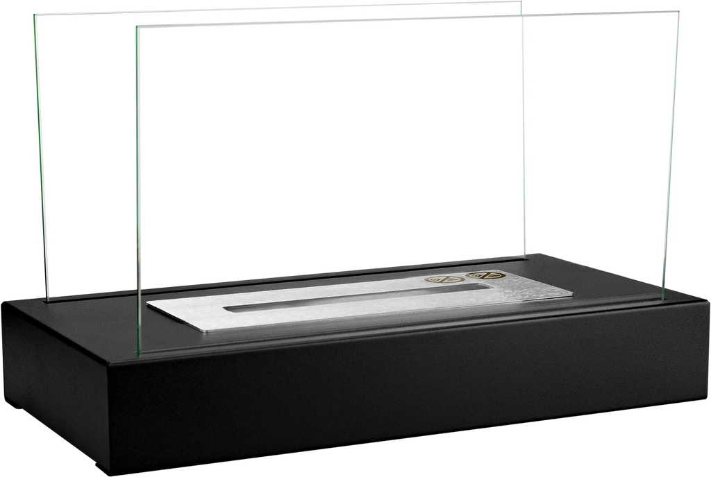 Freestanding Bio Fireplace Glow Black Structural Matte