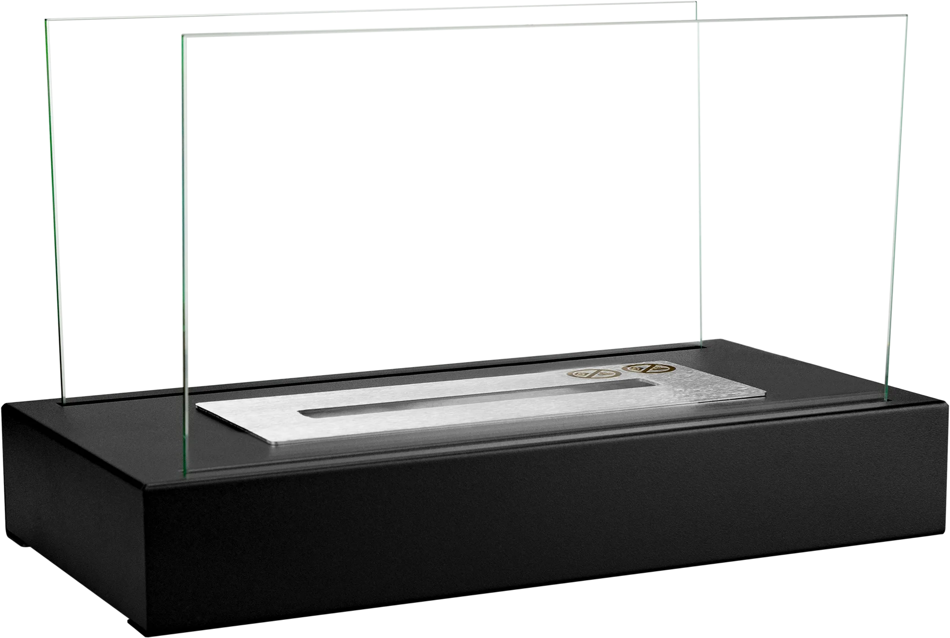 Freestanding Bio Fireplace Glow Black Structural Matte