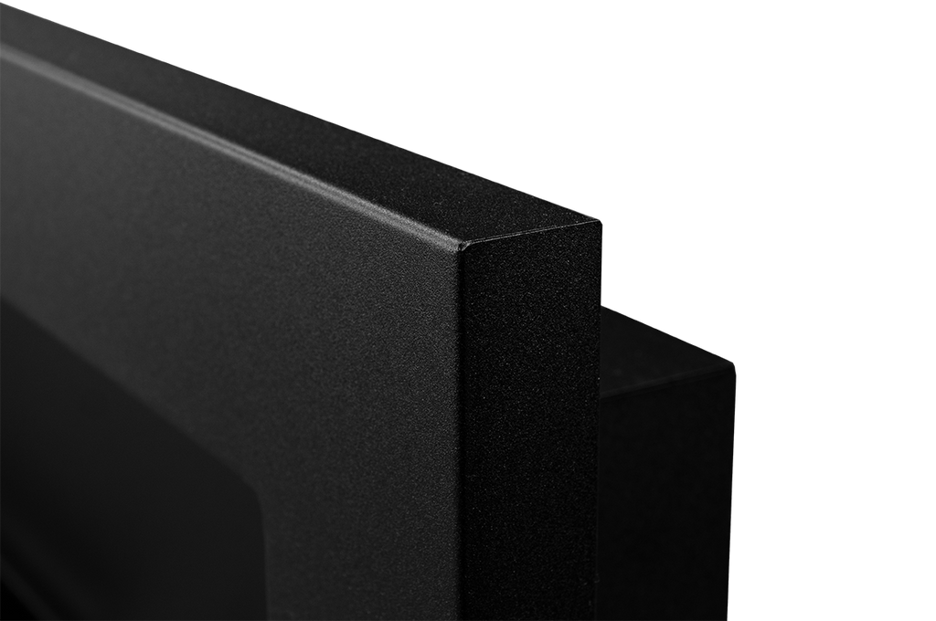 Biofireplace hanging with glass 1200x400 black structural matte