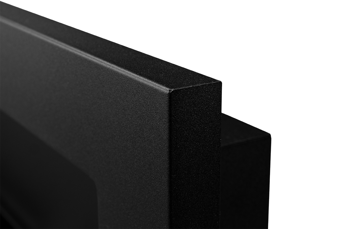 Biofireplace hanging with glass 1200x400 black structural matte